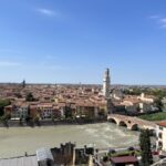 View over Verona with the Adige river and Lamberti tower