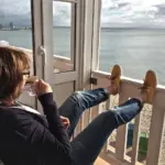 Balcony of a holiday apartment with a view