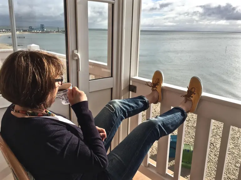 Balcony of a holiday apartment with a view