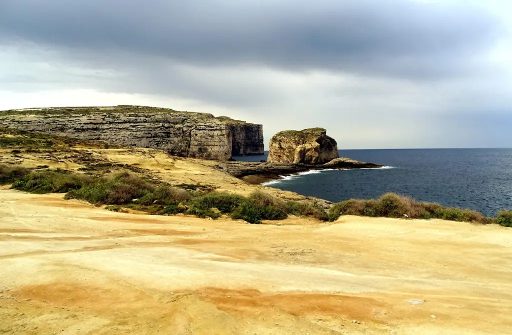 Coastline near San Lawrenz on Gozo