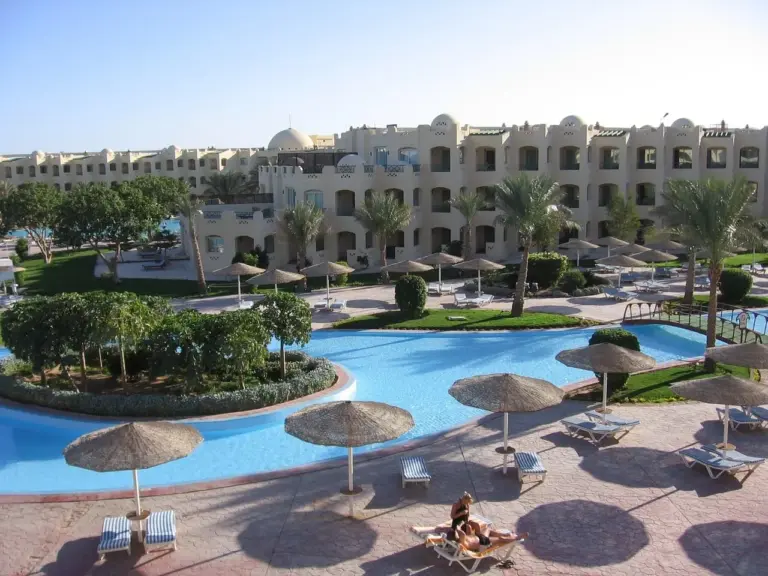 Hotel pool on the Red Sea, Egypt