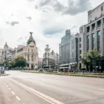 Gran Vía and the Metropolis building in Madrid