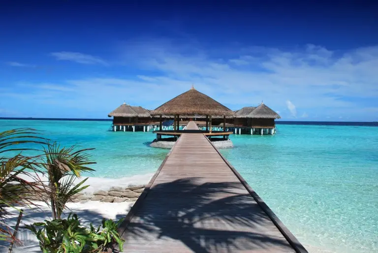 Water bungalows in the Maldives