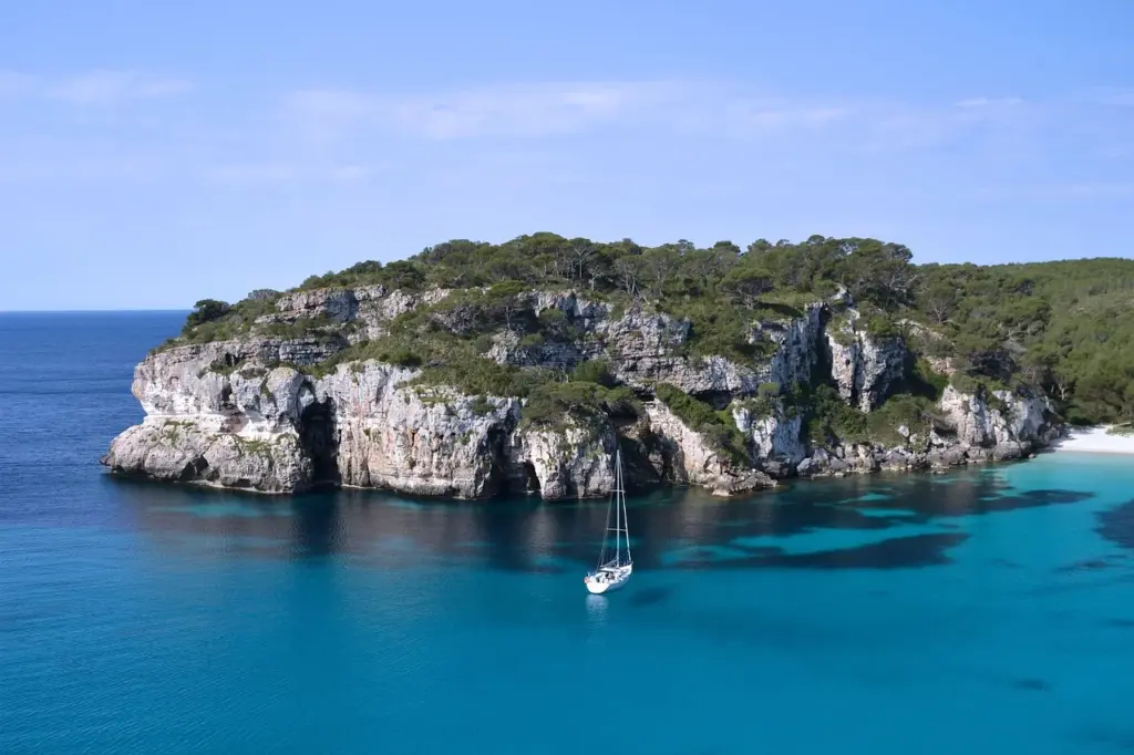 Bay with turquoise water on Mallorca