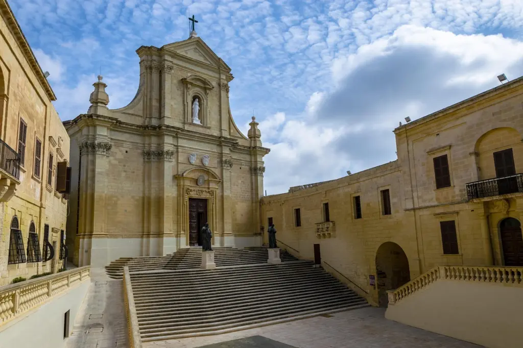 Die Zitadelle über Victoria auf der Insel Gozo, Malta