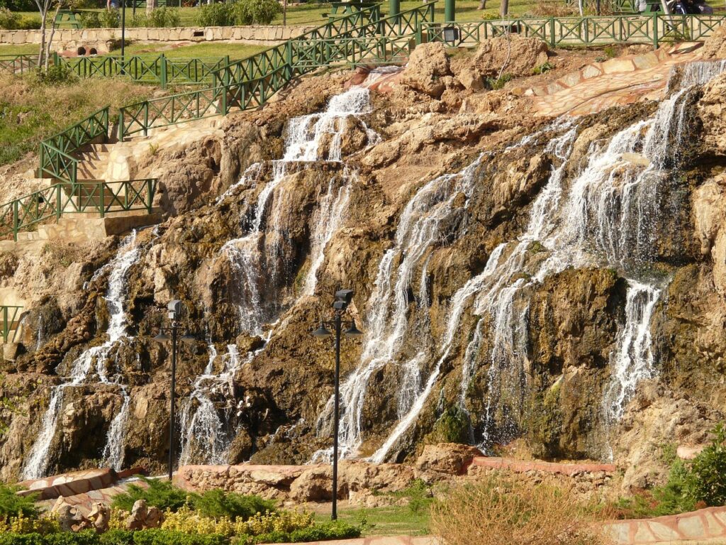 Upper Düden Waterfall in Düden Park, Antalya, Turkey