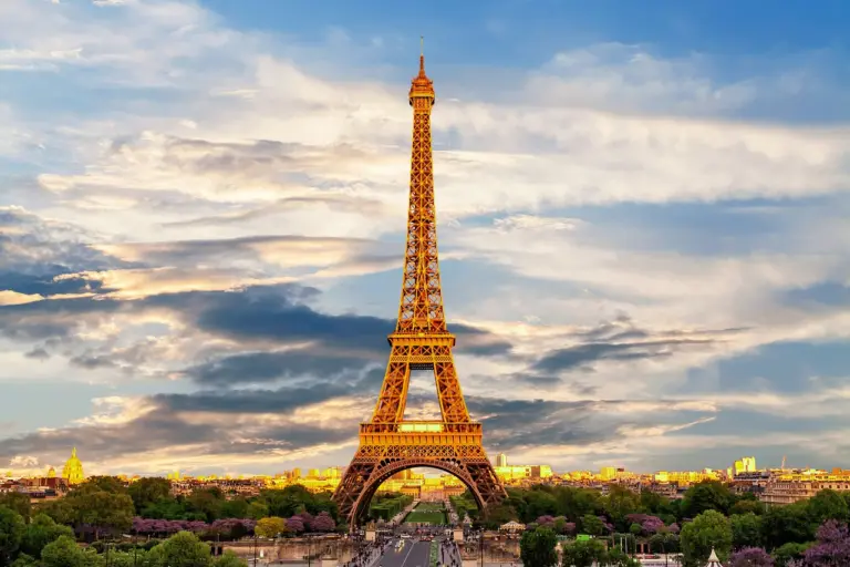 View over Paris with the Eiffel Tower
